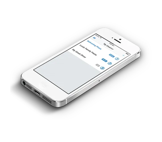 Tip Counter on an iPhone 5, from its website: a list of jobs, Delivering Pizza, Louis Family Pasta and My Great Diner.